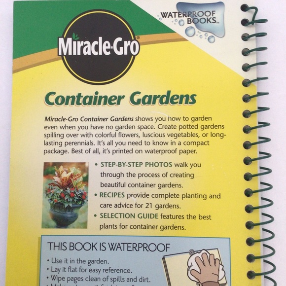 MIRACLE GRO CONTAINER GARDEN HOW TO WATERPROOF BOOK NWT - Picture 14 of 16